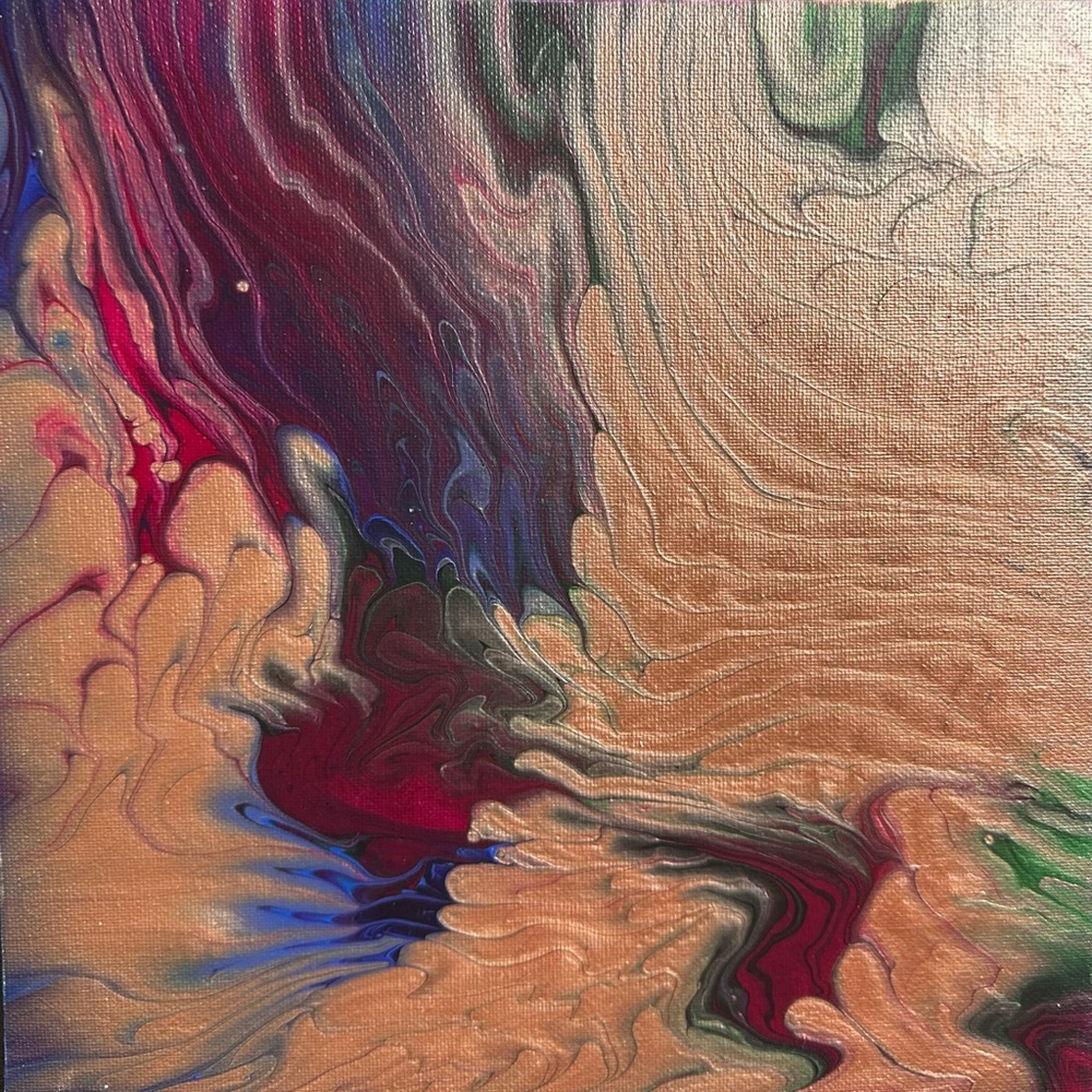 Paint Pouring by Sylvia 10x10 on Canvas multi Color